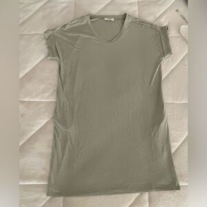 Zenana V-Neck Dusky Mint Green T-Shirt Dress - 1X - NWOT